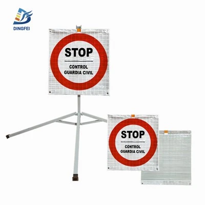 Stop Control Guardia Civil Roll Up Traffic Sign