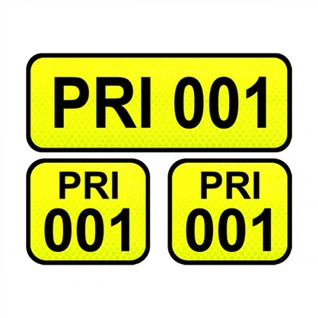 Stiker tas-Sinjali tan-Numru tal-Id tal-Vettura